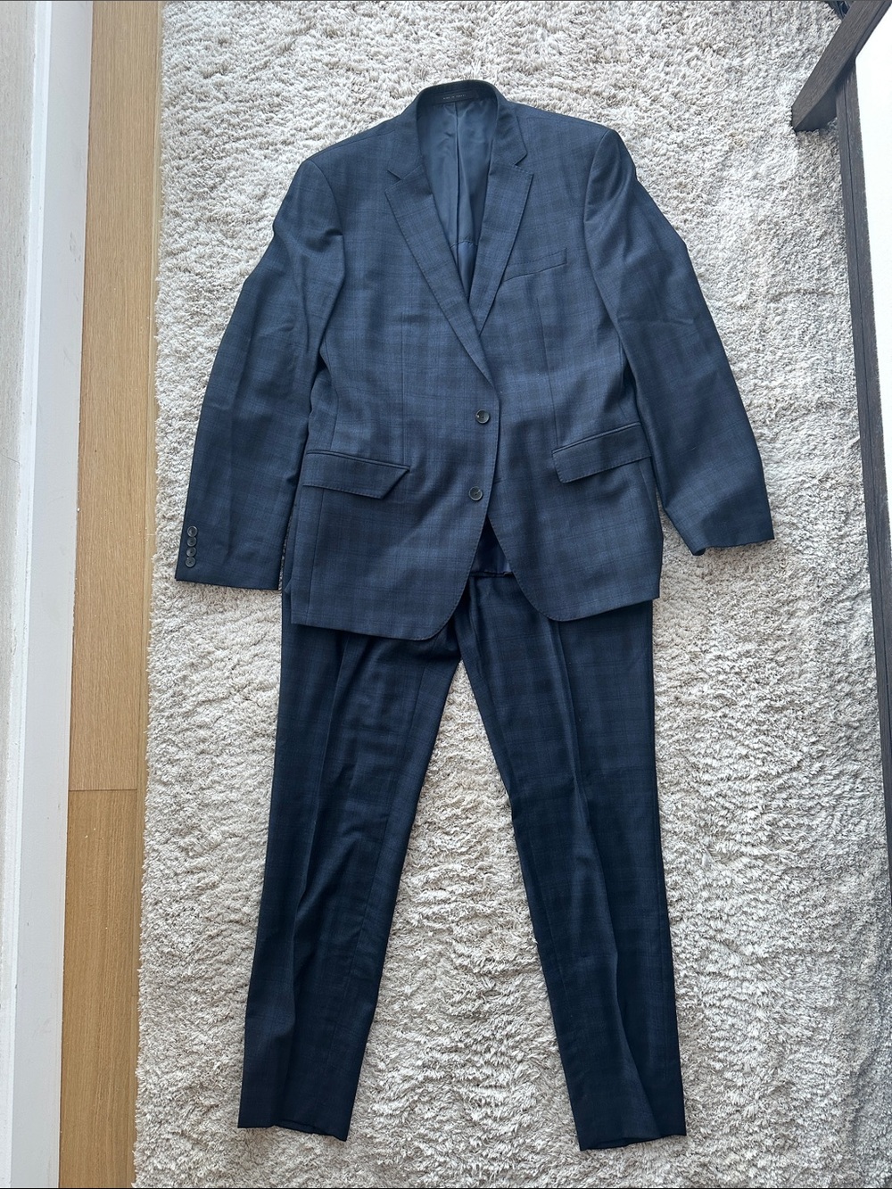 Hugo Boss Men's Navy Plaid Suit